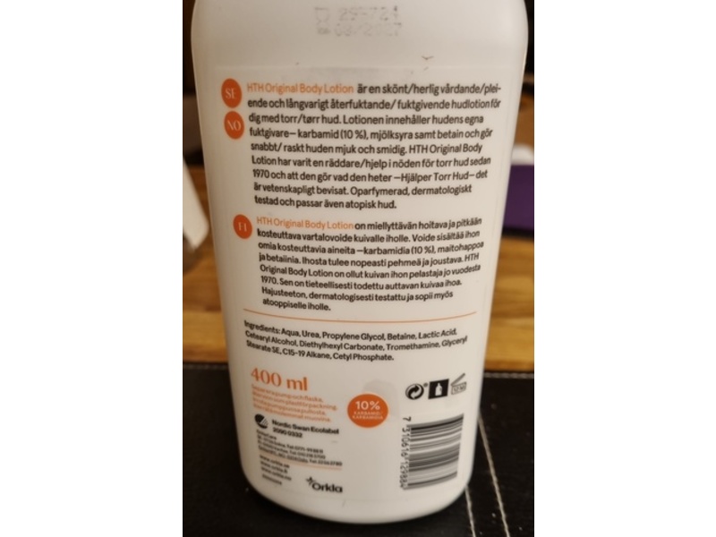 HTH Original Body Lotion, 10% Karbamid, 400 mL