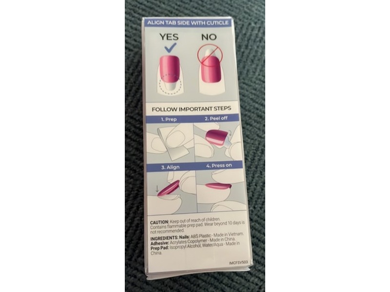 Impress Kiss Color Fx The No glue Mani Press On Nails, All Around You, 30 Nails