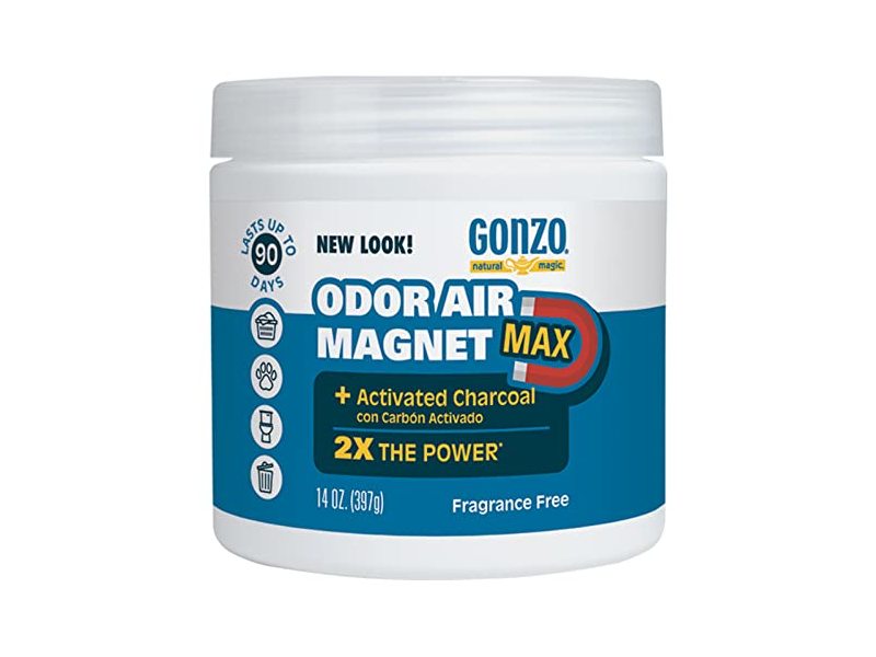 Gonzo Natural Magic Odor Air Magnet, Activate Charcoal, Fragrance Free, 14 oz/397 g