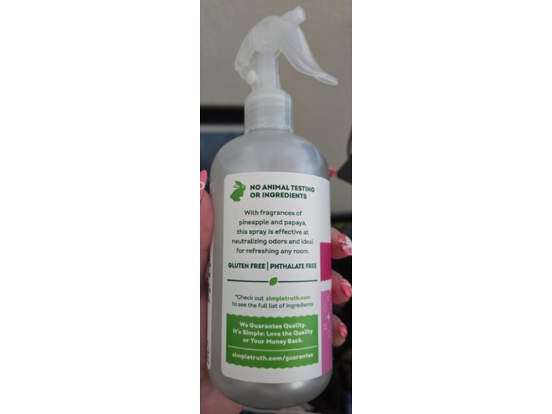 Simple Truth Room Freshener Spray, Pineapple & Papaya, 12 fl oz/354 mL