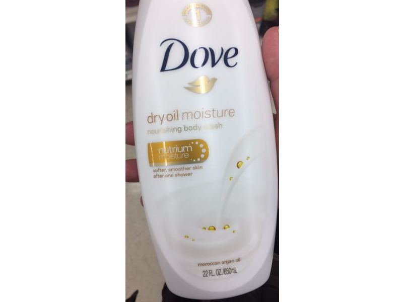 Dove Dry Oil Moisture Body Wash, 22 fl oz/650 mL, Pack Of 3
