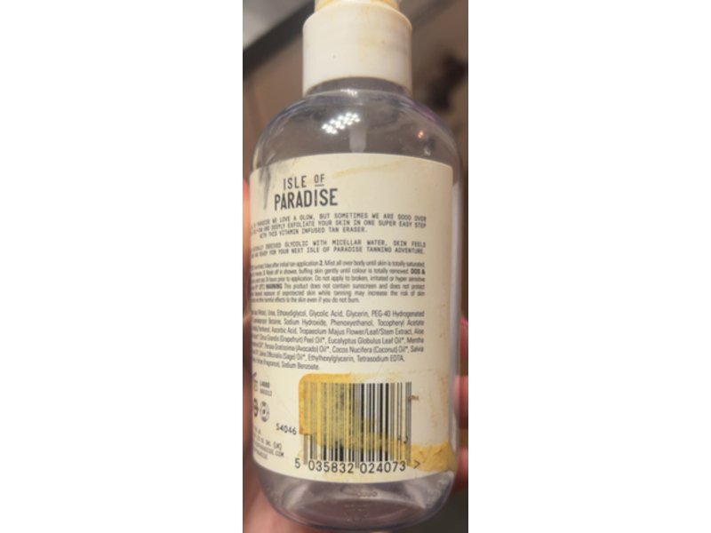 Isle of Paradise Over It Magic Self Tan Eraser, 6.76 fl oz/200 mL