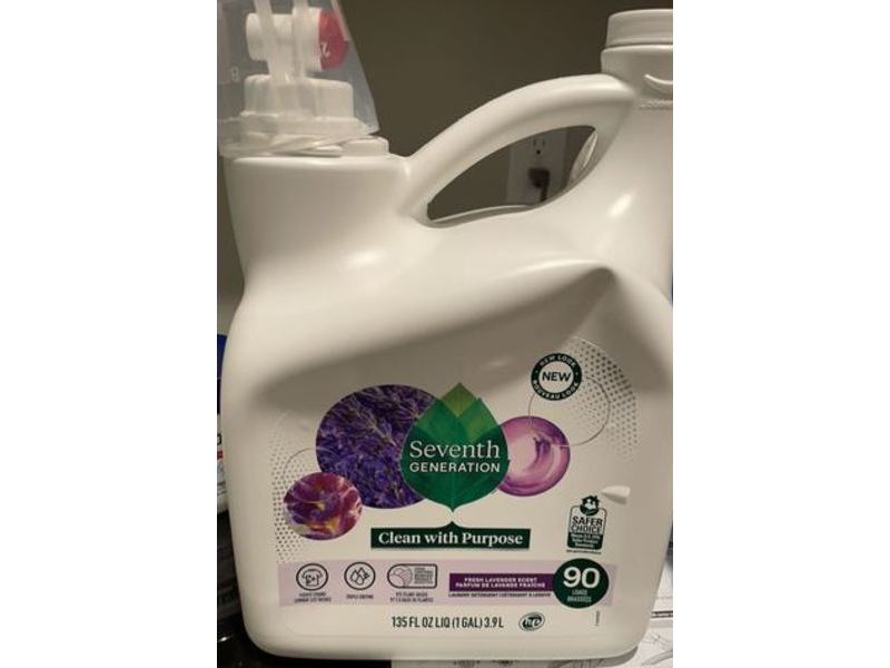 Seventh Generation Laundry Detergent, Lavender Scent, 90 Loads, 135 fl oz/3.9 L