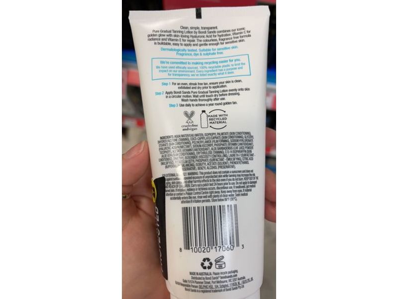Bondi Sands Pure Gradual Tanning Lotion, 6.76 fl oz/200 mL