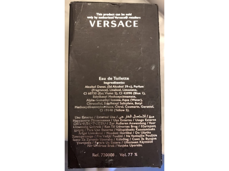 Versace Pour Homme Eau De Toilette Spray,1.7 oz/50 mL
