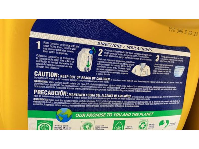 Arm & Hammer Plus OxiClean with Odor Blasters Liquid Laundry Detergent, Fresh Burst, 128 Loads, 224 fl oz/6.62 L