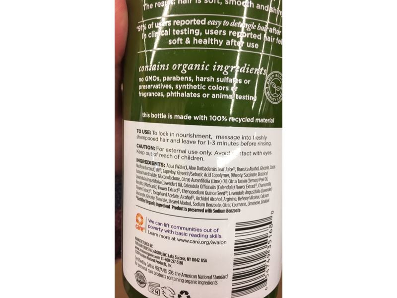 Avalon Organics Conditioner, Nourishing Lavender, 32 oz/907 g