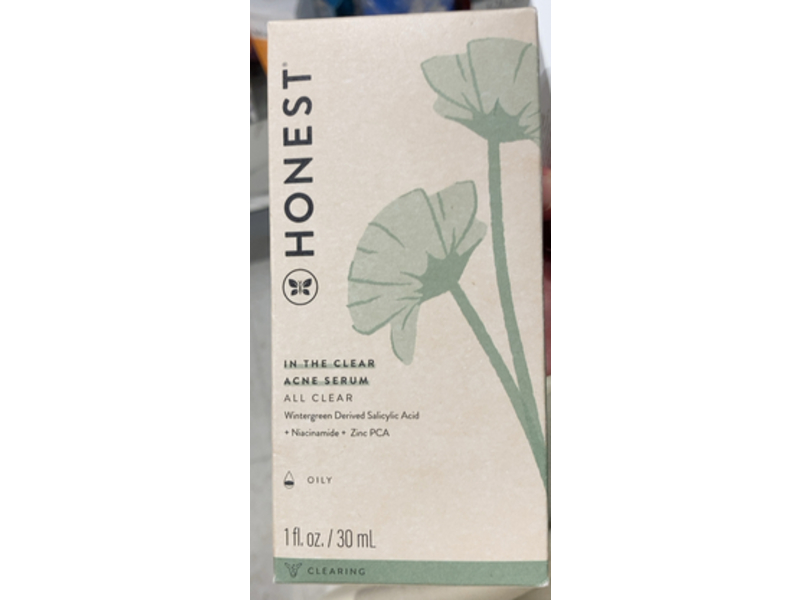 Honest Beauty In The Clear Acne Serum, All Clear, 1 fl oz/30 mL