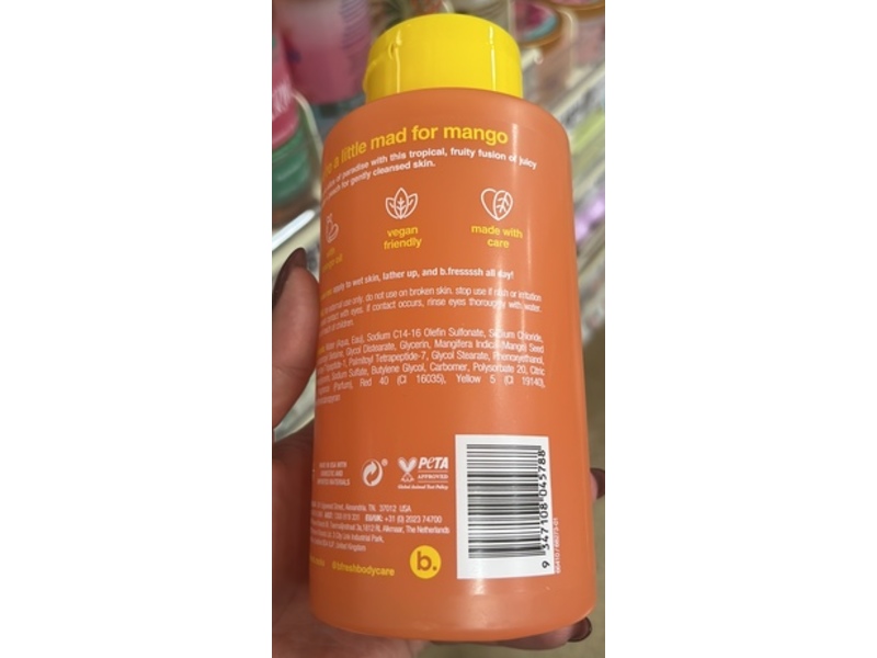 b.fresh It Takes Two To Mango Body Wash, Might Mango, 16 fl oz/473 mL