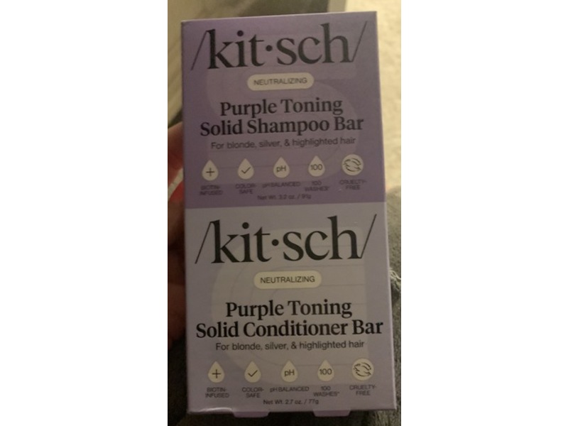 Kitsch Purple Toning Solid Shampoo & Conditioner Bar Set