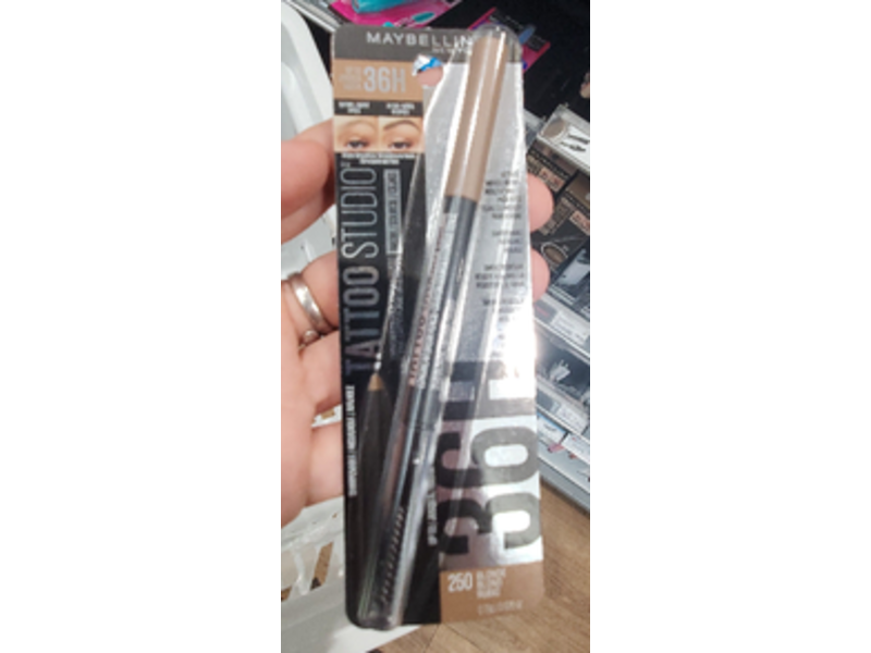 Maybelline Tattoo Studio 36H Pigment Brow Pencil, Blonde, 0.026 oz