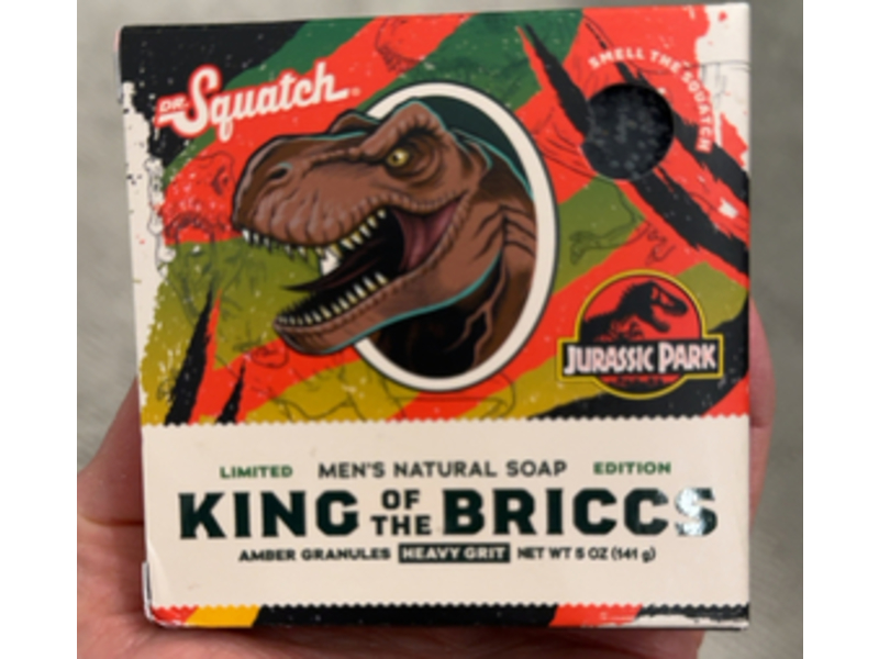 Dr. Squatch Jurassic Park Natural Bar Soap, King Of The Briccs, 5 oz/141 g