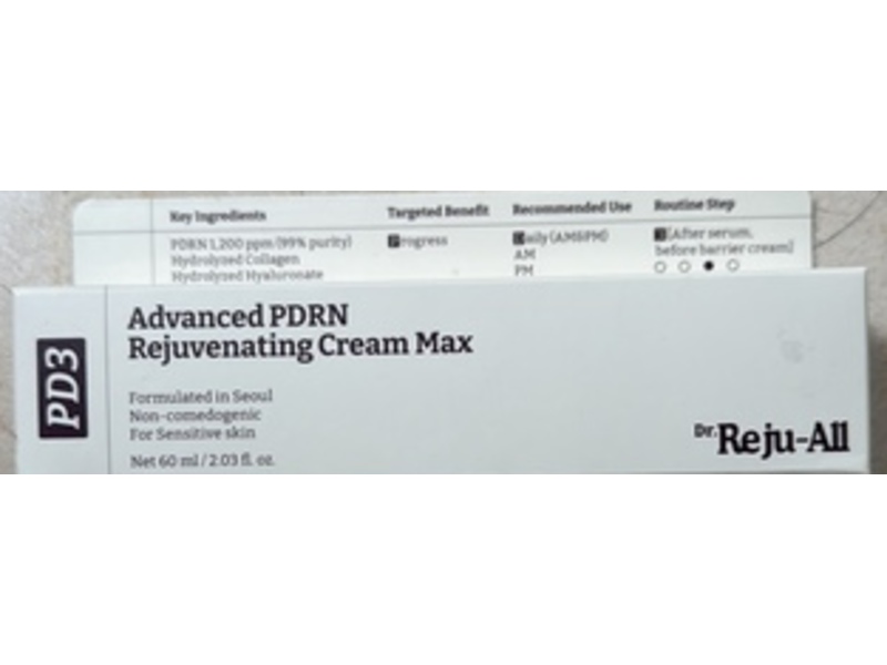 Dr.Reju-All Advanced PDRN Rejuvenating Cream Max, 2.03 fl oz/60 mL