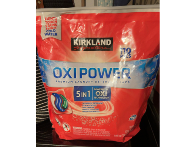 Kirkland Signature 5-In-1 Oxi Power Premium Laundary Detergent, 110 Pacs, 3.08 Kg