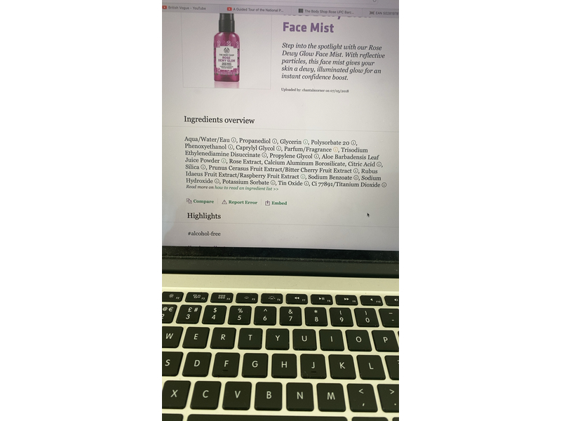 The Body Shop Rose Dewy Glow Face Mist,2 fl oz/60 mL