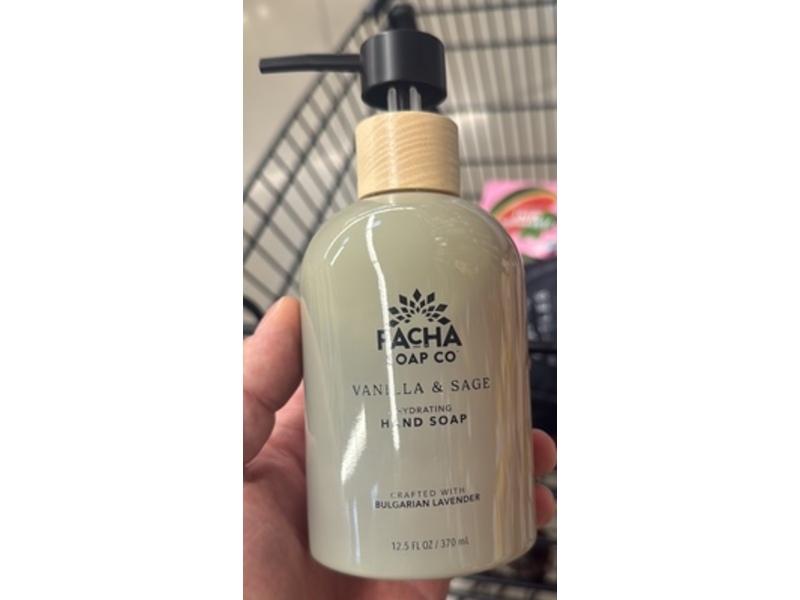 Pacha Soap Co Hydrating Hand Soap, Vanilla & Sage, 12.5 fl oz/370 mL