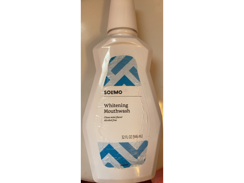 Solimo Whitening Mouthwash, Clean Mint Flavour, 32 fl oz/946 mL