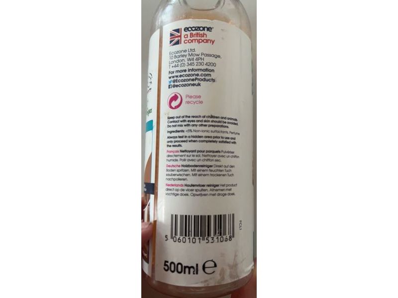 Ecozone Wood Floor Cleaner Polishes & Shines, Almond, 500 mL