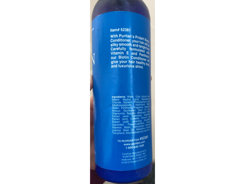 Puritan's Pride Biotin Conditioner, 12 fl oz/354 mL