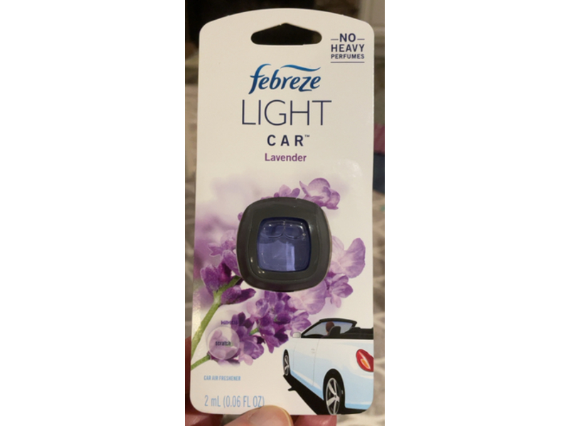 Febreze Light Car Air Freshener, Lavender, 0.06 fl oz/2 mL
