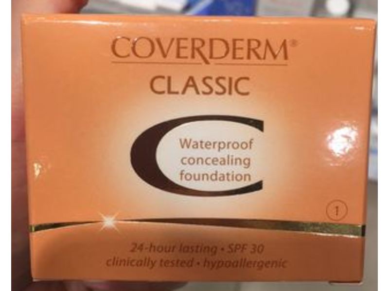 CoverDerm Classic Concealing Foundation, No.1, 0.51 fl oz/15 mL