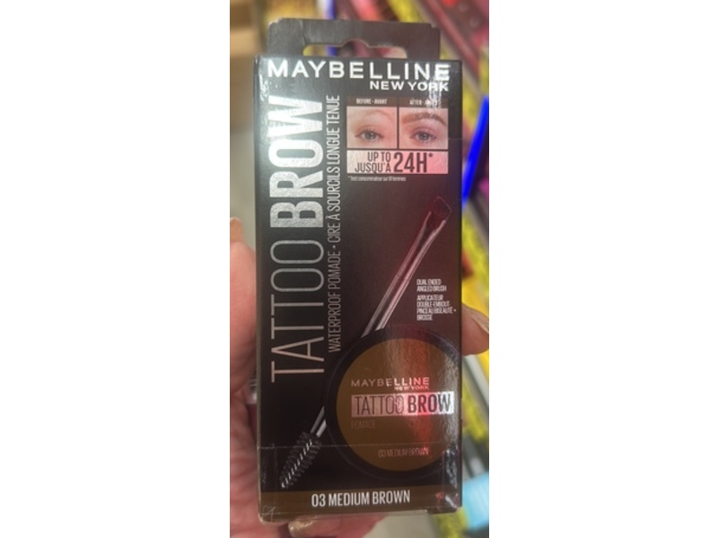 Maybelline New York Tattoo Brow, Medium Brown, 3.5 mL