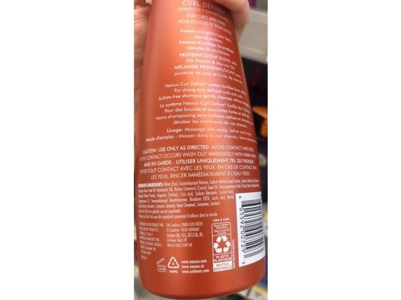 Nexxus Curl Define Strengthen And Moisturize Shampoo, 13.5 fl oz/400 mL