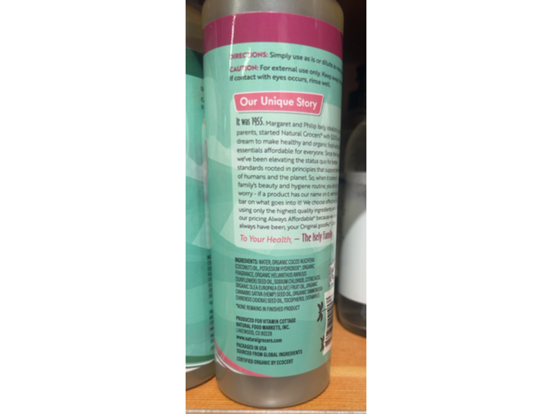 Natural Grocers Castile Soap, Wildflower, 16 fl oz/473 mL