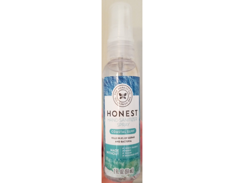 The Honest Company Hand Sanitizer Spray, Coastal Surf, 2 fl oz / 59 ml