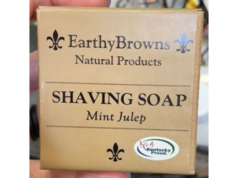 Earthy Browns Natural Products Shaving Soap, Mint Julep, 2 oz