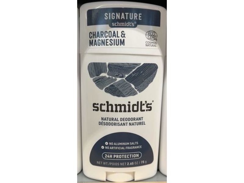 Signature Schmidt's Natural Deodorant, Charcoal & Magnesium, 2.65 oz/75 g