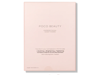 Poco Beauty Express Facial Sheet Masks, 20 g, 3 Count