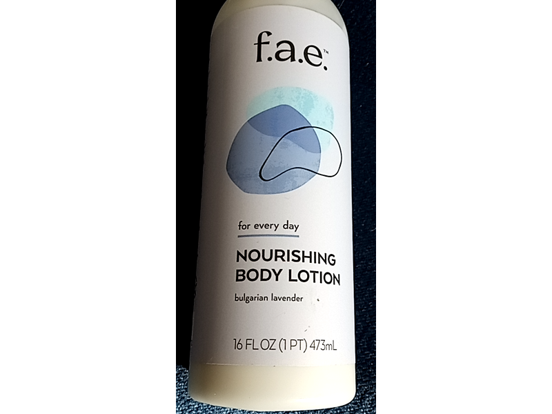 f. a. e Nourishing Body Lotion, Bulgarian Lavender, 16 fl oz/473 mL