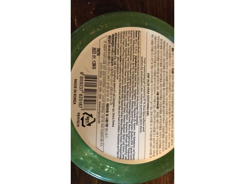 SNP Aloe Vera 97% Soothing Gel, 10.5 Ounce Ingredients and Reviews