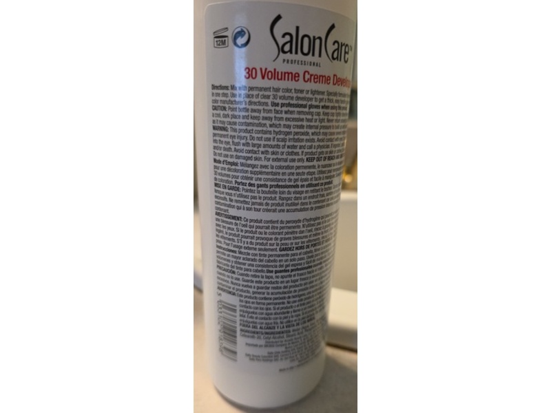 Salon Care Creme Developer, 30 Volume, 16 fl oz/473 mL