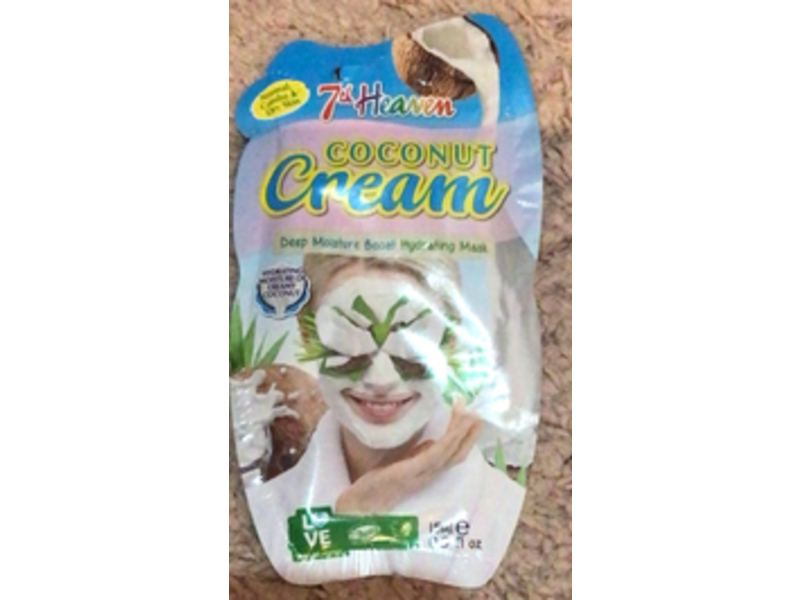 7th Heaven Deep Moisture Boost Hydrating Mask, Cream Coconut, 0.5 fl oz/15 mL