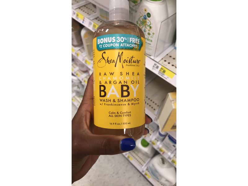 raw shea chamomile & argan oil baby wash & shampoo