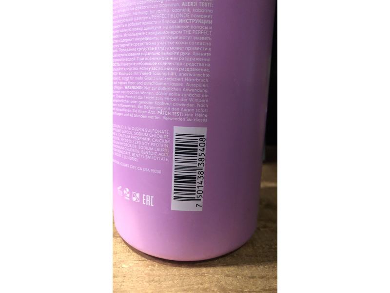 Pravana Cleanse The Perfect Blonde Purple Toning Shampoo, 33.81 fl oz/1000 mL