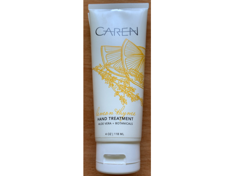 Caren Hand Treatment, Lemon Thyme, Aloe Vera + Botanicals, 4 oz/118 mL