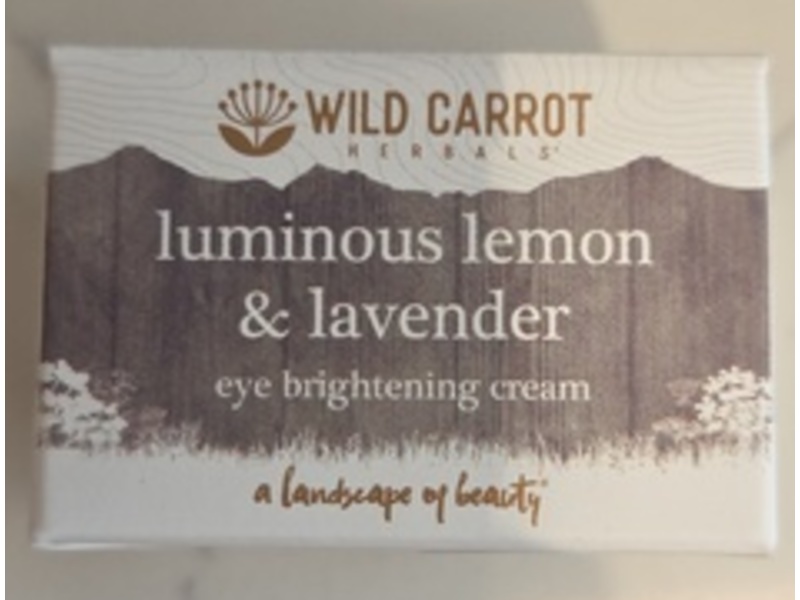 Wild Carrot Herbals Eye Brightening Cream, Luminous Lemon & Lavender, 15 mL