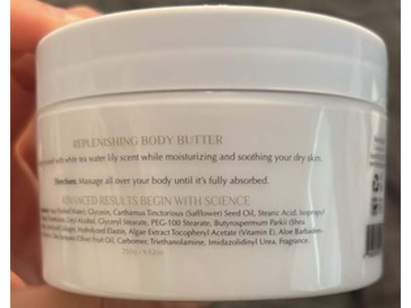 Dermalactives Elastin & Collagen Rejuvenation Body Butter, White Tea & Water Lily, 9.52 oz/250 g