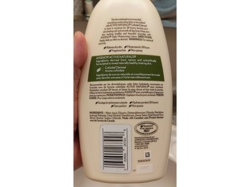 Aveeno Daily Moisturizing Lotion, Fragrance Free, 532 mL