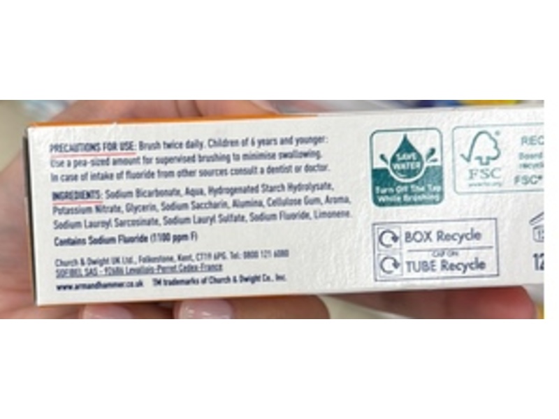 Arm & Hammer Sensitive Care Toothpaste, 125 g