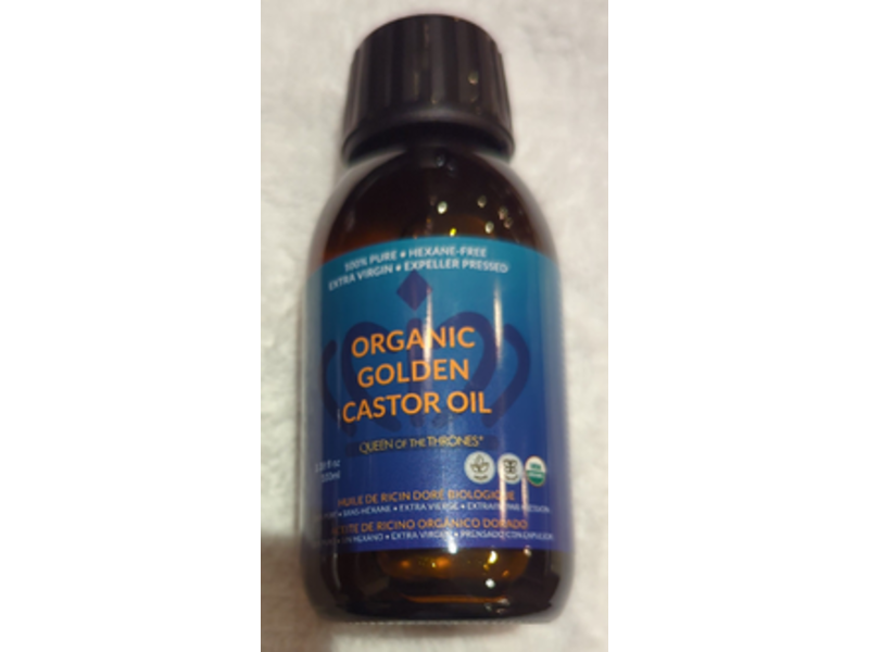 Queen Of The Thrones Organic Golden Castor Oil,3.38 fl oz/100 mL