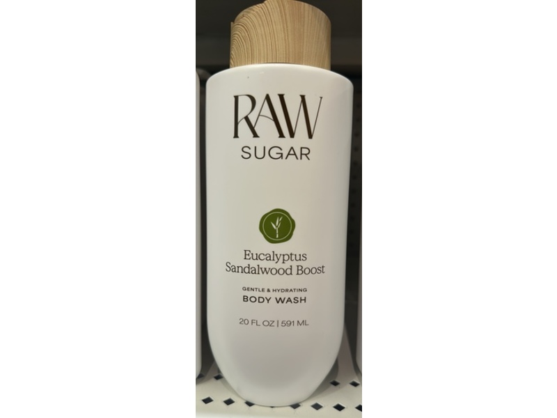 Raw Sugar Body Wash, Eucalyptus Sandalwood Boost, 20 fl oz/591 mL