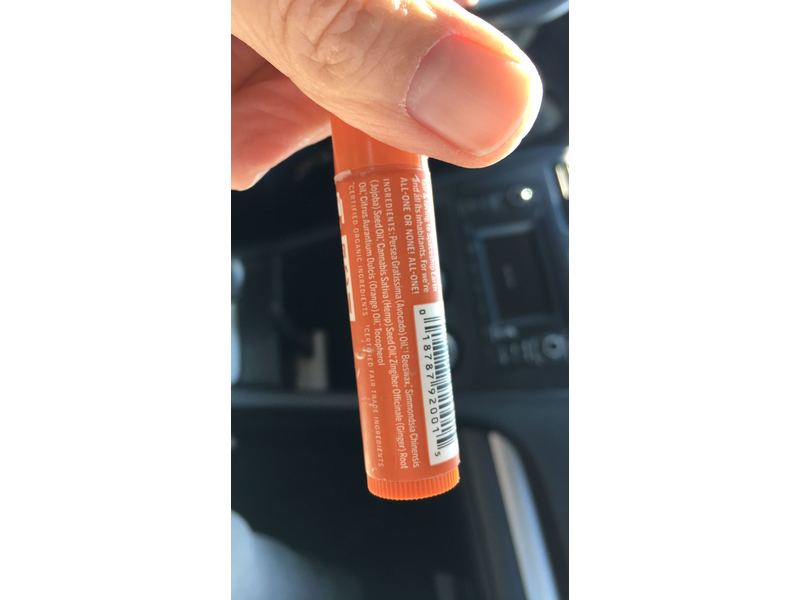 Dr Bronner's Organic Lip Balm, Ginger Orange, 0.15 oz/4 g