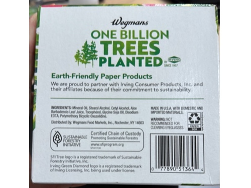 Wegmans White Facial Tissues 3 Ply Lotion, Aloe & Vitamin E, 1 Pack