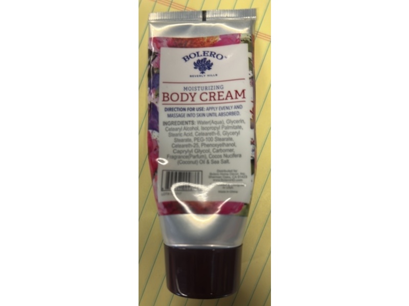 Bolero Body Cream, Coconut Oil & Sea Salt, 100 mL