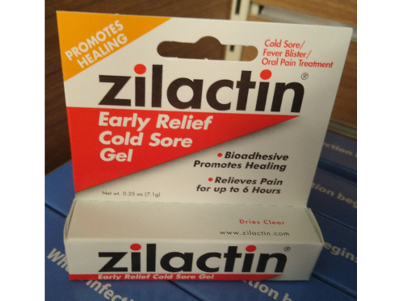 Zilactin Early Relief Cold Sore Gel, 0.25 oz/7.1 g