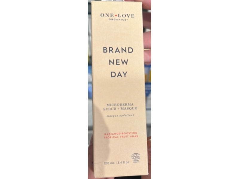 One Love Organics Brand New Day Microderma Scrub + Masque, 3.4 fl oz/100 mL